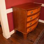 Tiger Maple & Cherry Bow Front Chest