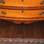 Tiger Maple & Cherry Bow Front Chest