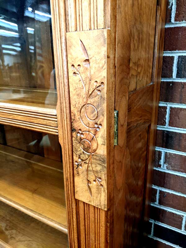 Walnut Victorian Bookcase